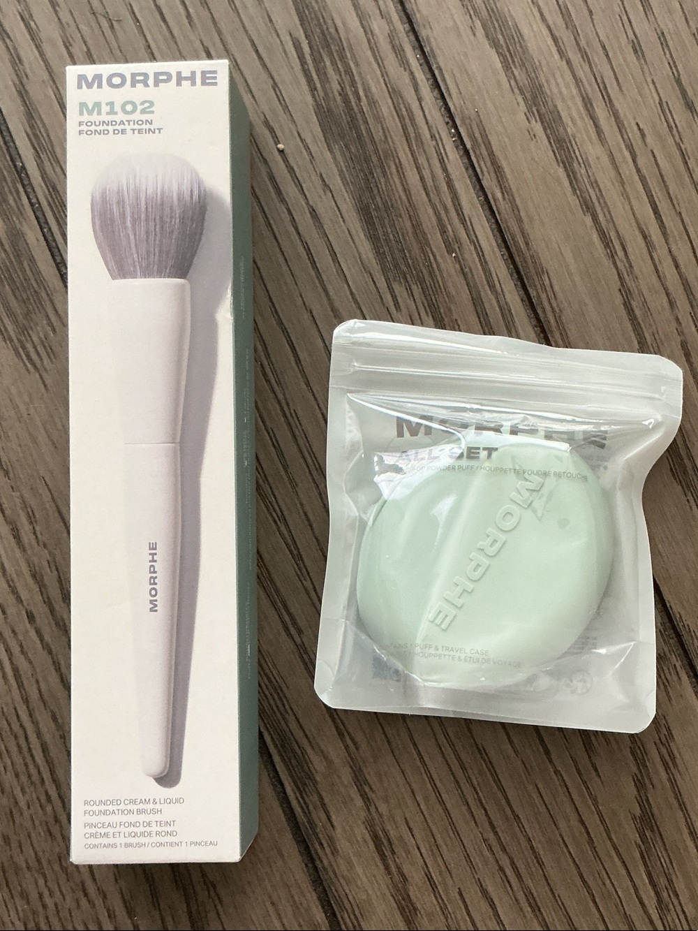 Morphe Foundation Brush and All Set Touch Up Powder Puff—NEW